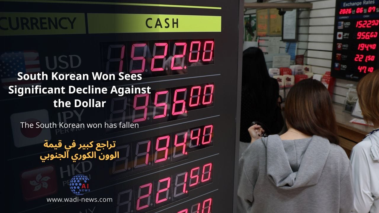 تراجع كبير في قيمة الوون الكوري الجنوبي أمام الدولار