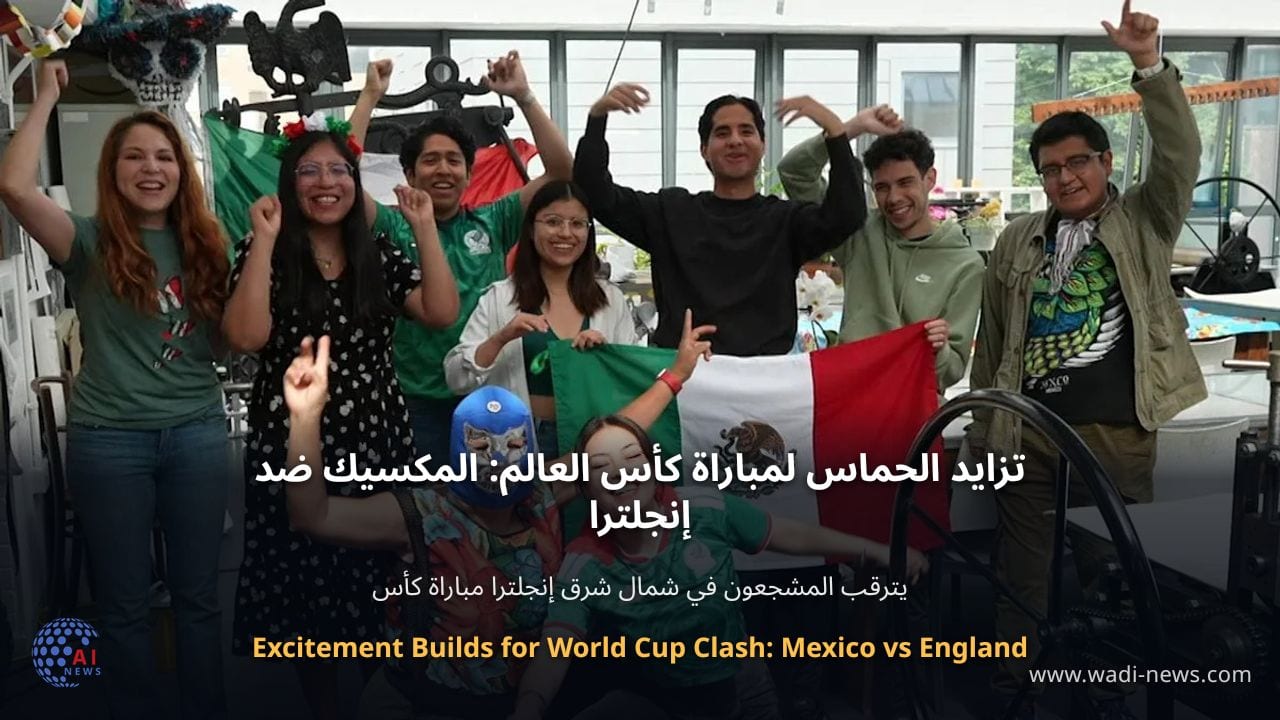 تزايد الحماس لمباراة كأس العالم: المكسيك ضد إنجلترا