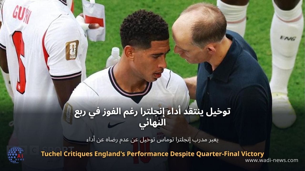 توخيل ينتقد أداء إنجلترا رغم الفوز في ربع النهائي