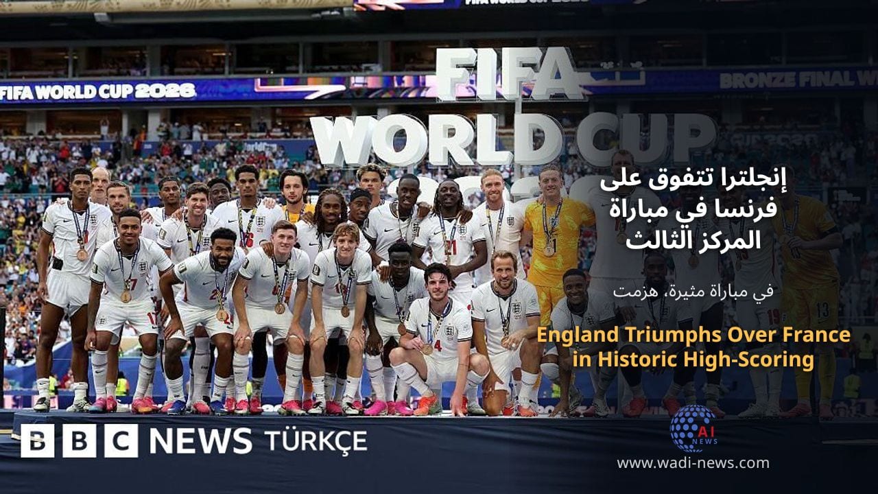 إنجلترا تتفوق على فرنسا في مباراة المركز الثالث التاريخية عالية التسجيل