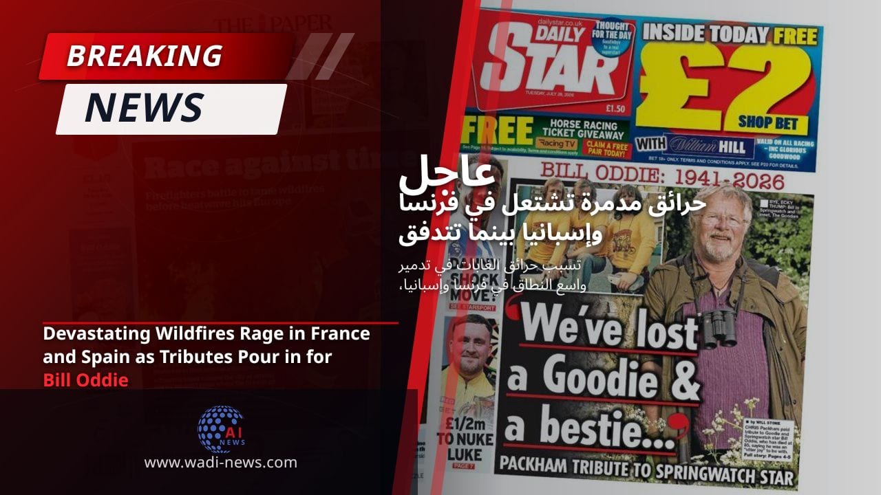 حرائق مدمرة تشتعل في فرنسا وإسبانيا بينما تتدفق التكريمات لبيل أودي