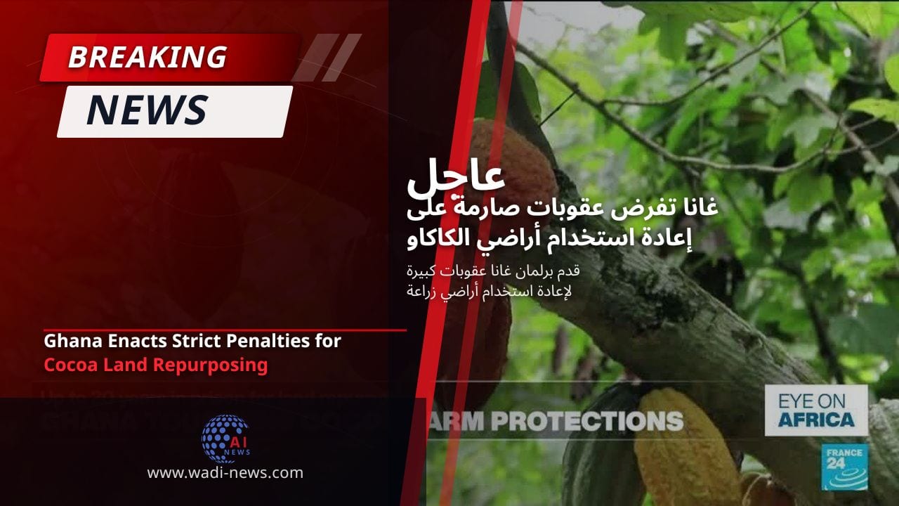 غانا تفرض عقوبات صارمة على إعادة استخدام أراضي الكاكاو