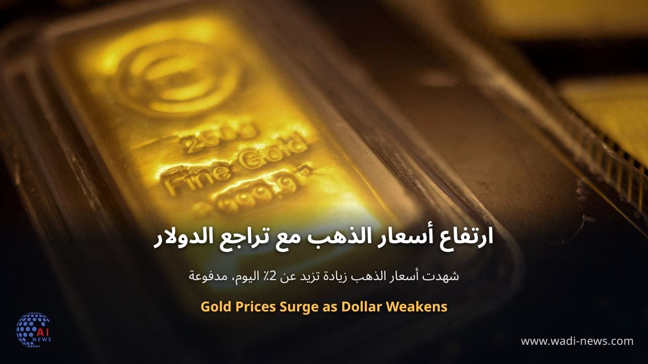 ارتفاع أسعار الذهب مع تراجع الدولار