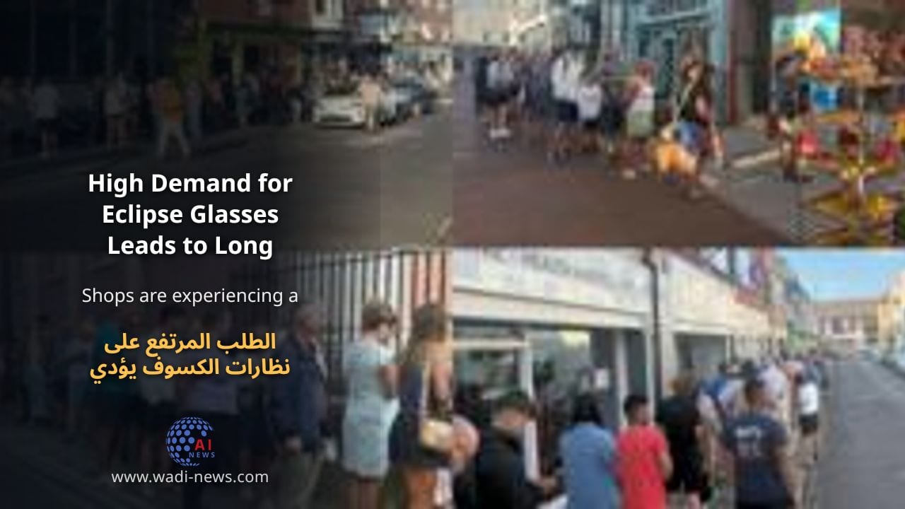 الطلب المرتفع على نظارات الكسوف يؤدي إلى طوابير طويلة