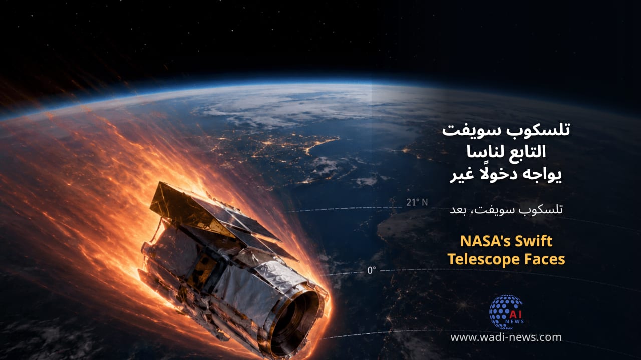 تلسكوب سويفت التابع لناسا يواجه دخولًا غير مسيطر عليه بعد 21 عامًا في الفضاء