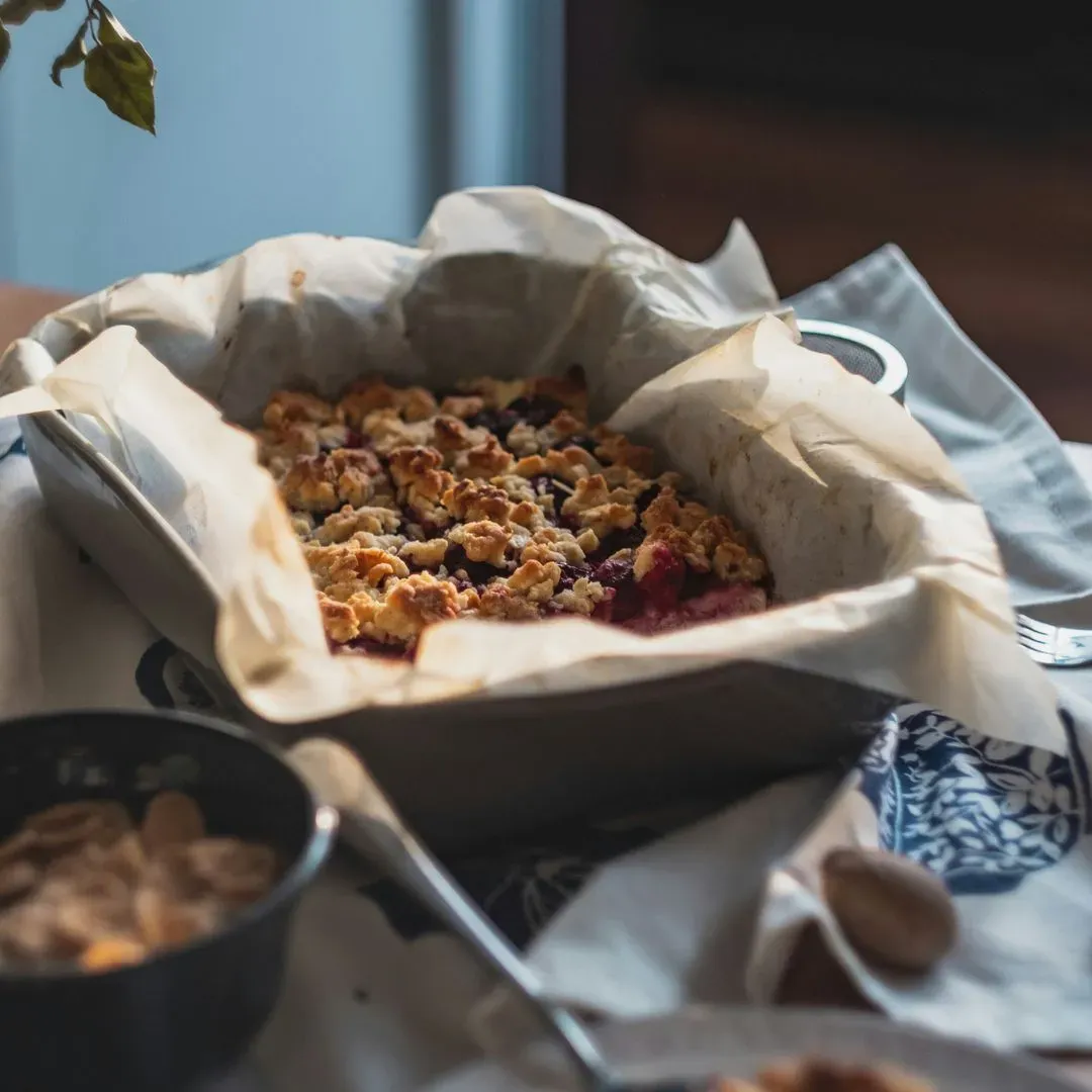 un crumble dans son plat