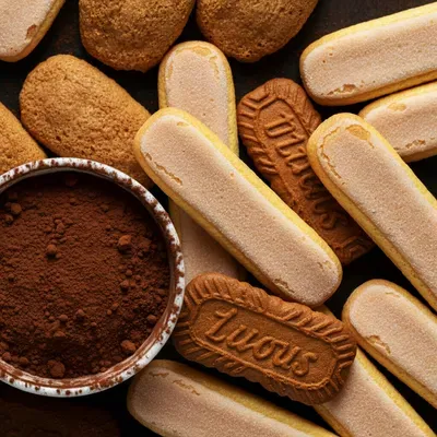 zoom sur des biscuits pour tiramisu 