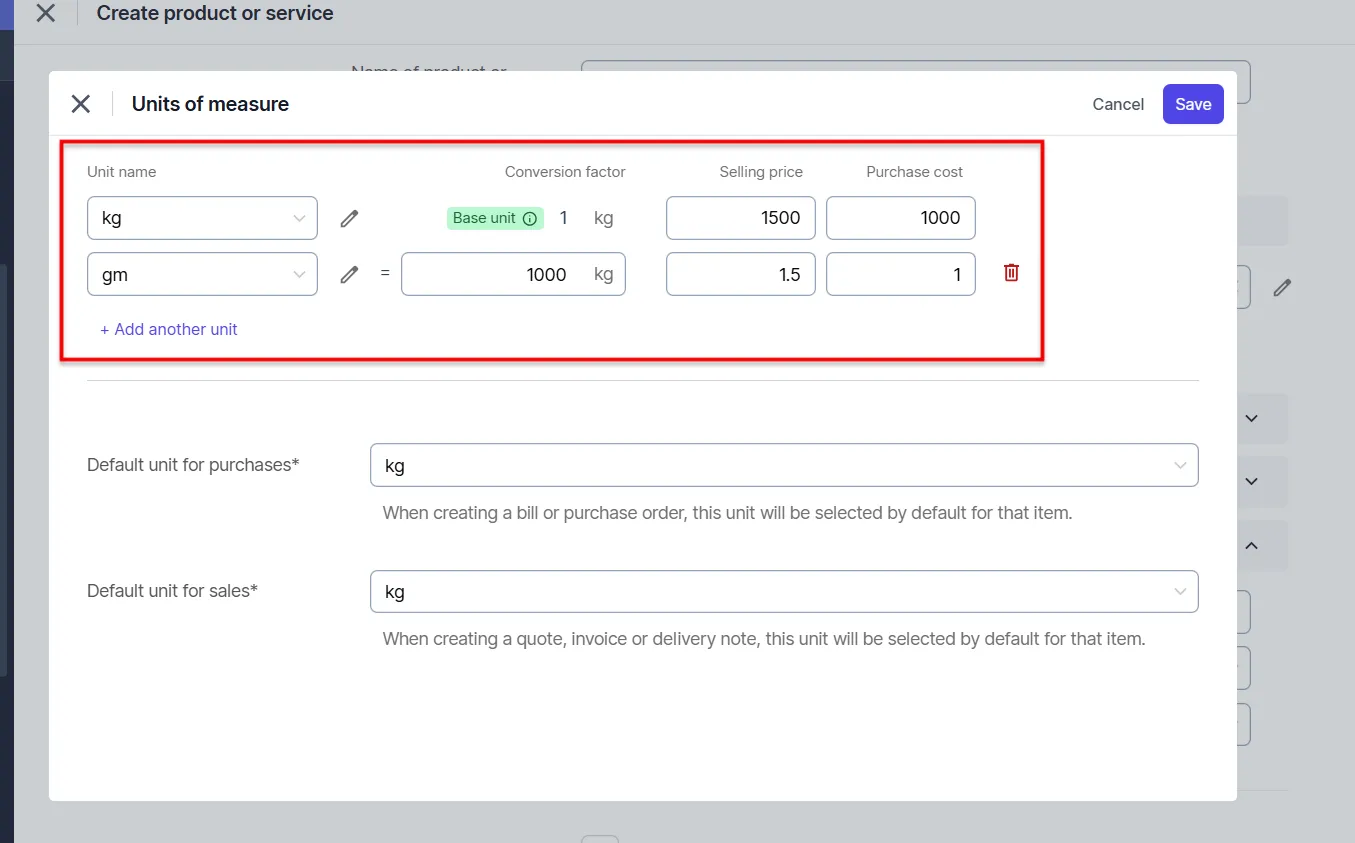 Custom Conversions of multiple measure untis