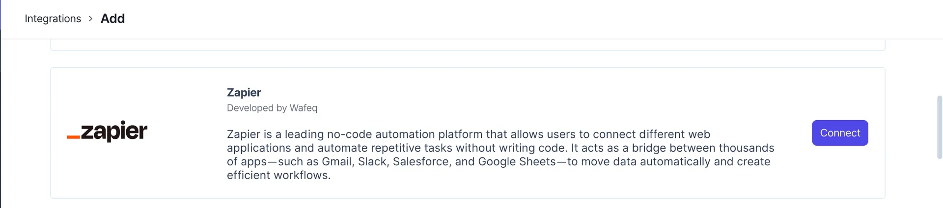 Connecting Wafeq to Zapier