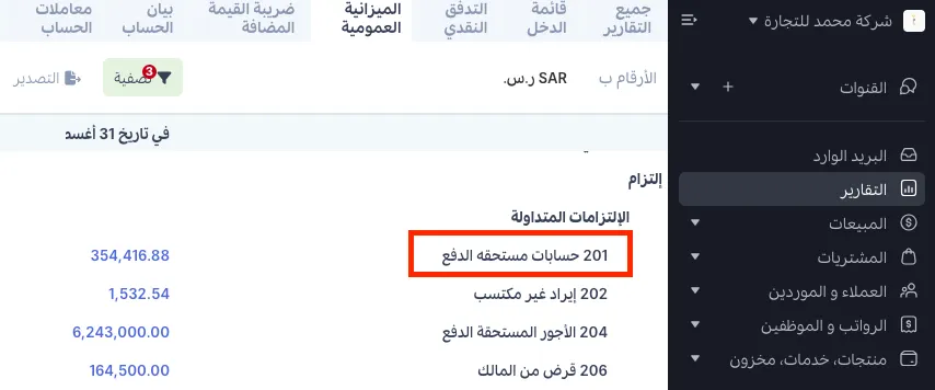 الحسابات مستحقة الدفع