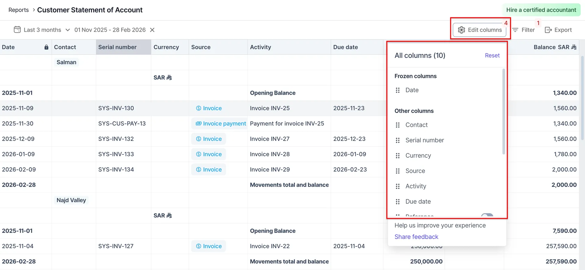 Customize Your View: Reorder, Freeze, and Hide Columns