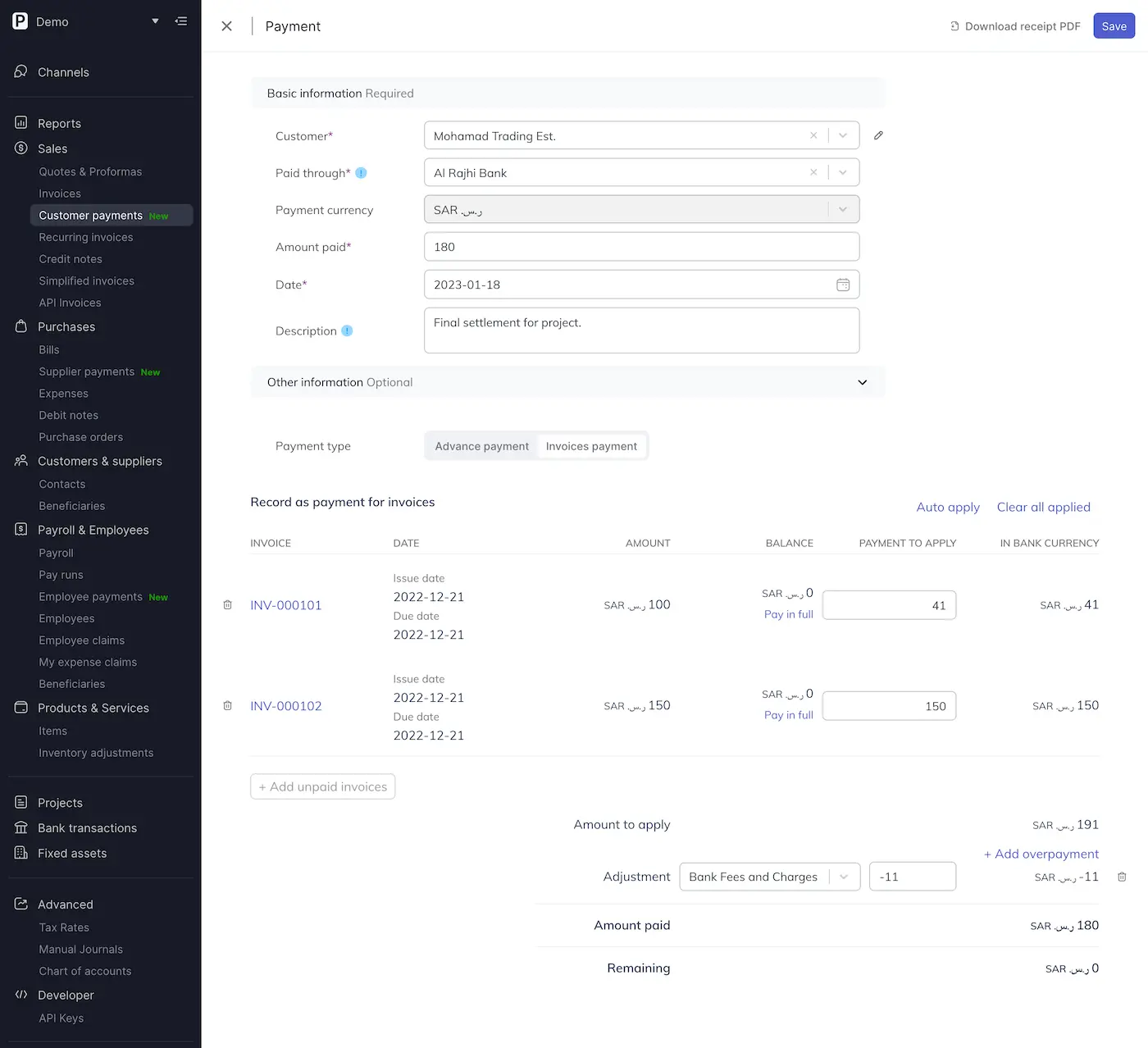 pay multiple invoices