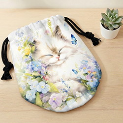 束口袋(束上面)(扁圓底)