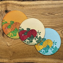 胸章(緹花胸章)(圓形)(6色內)