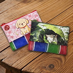 零錢包(扁形)(茄芷網布)