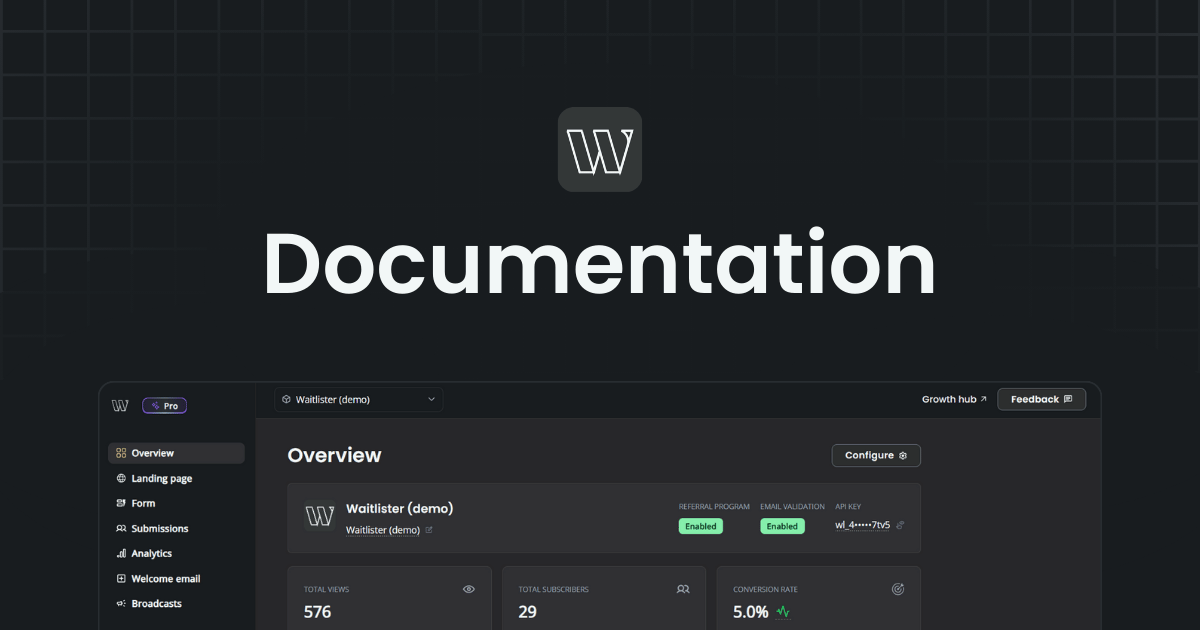 Waitlist Settings · Waitlister Documentation