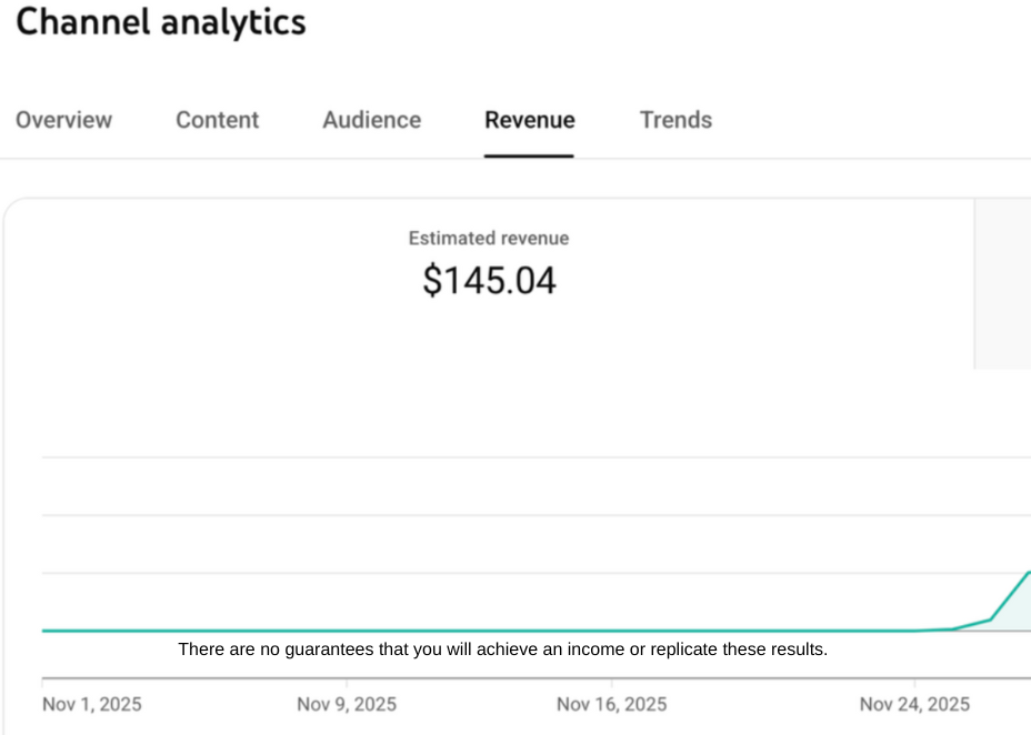 There are no guarantees that you will achieve an income or replicate these results