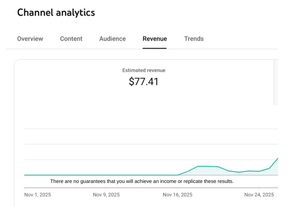 There are no guarantees that you will achieve an income or replicate these results