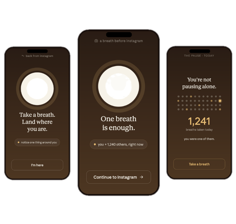 Take a breath before opening app