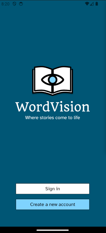 wordvision_landing_screen