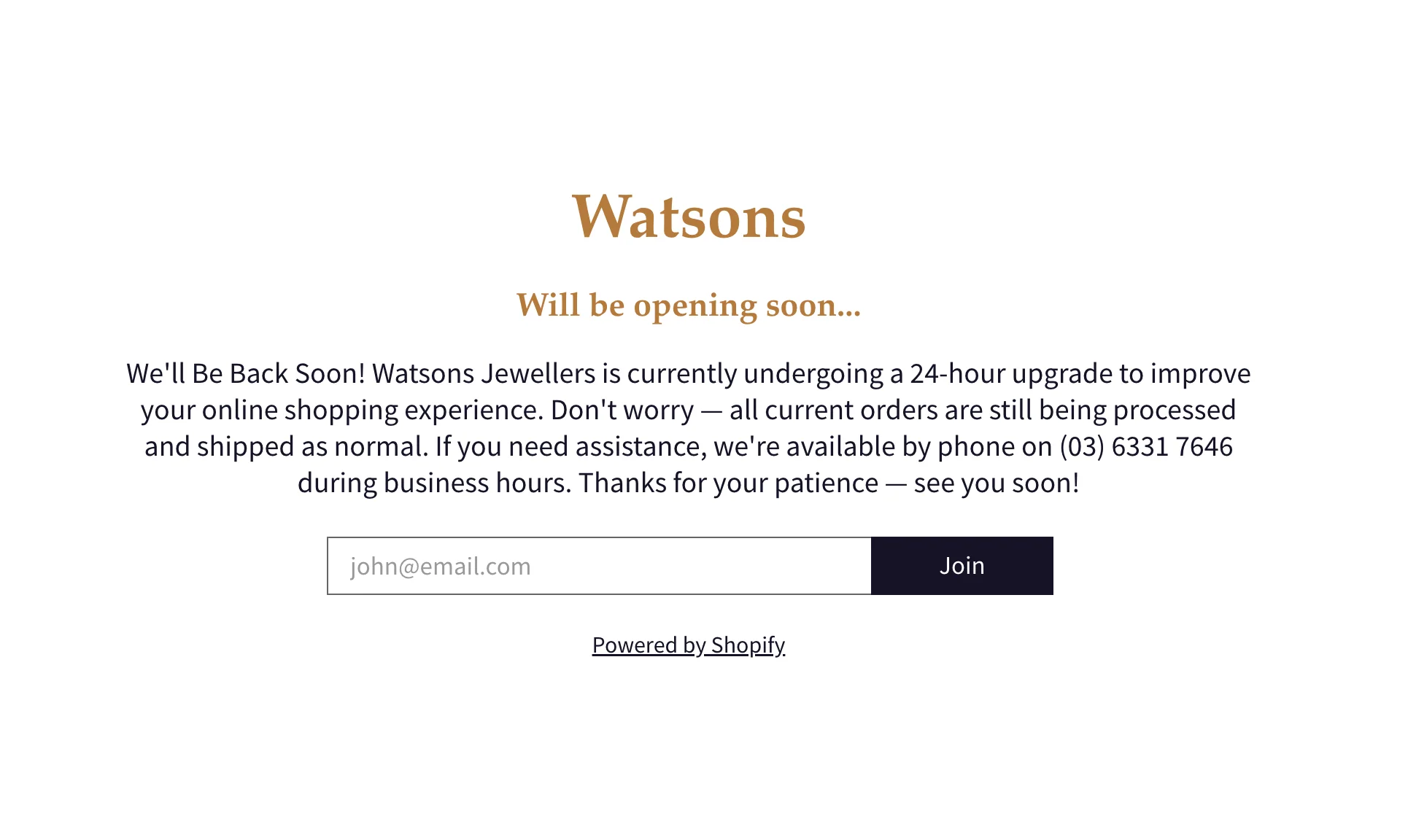 New Store Launch coming soon page
