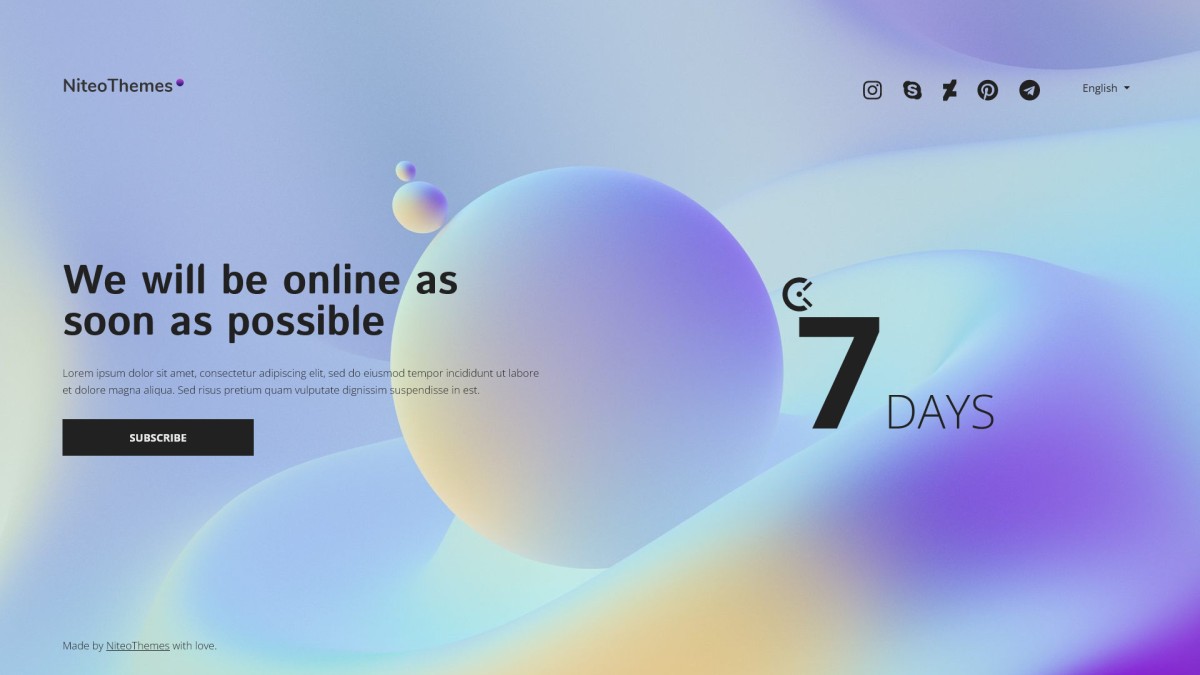 Visual-First Website Launch coming soon page