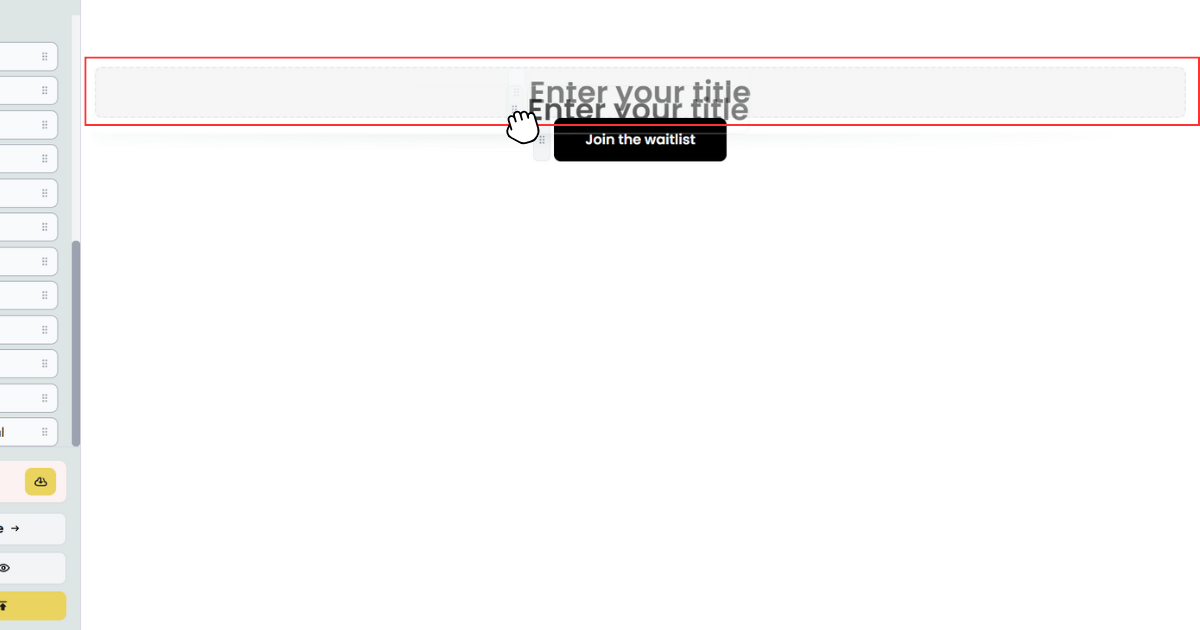 Rearranging sections on the landing page