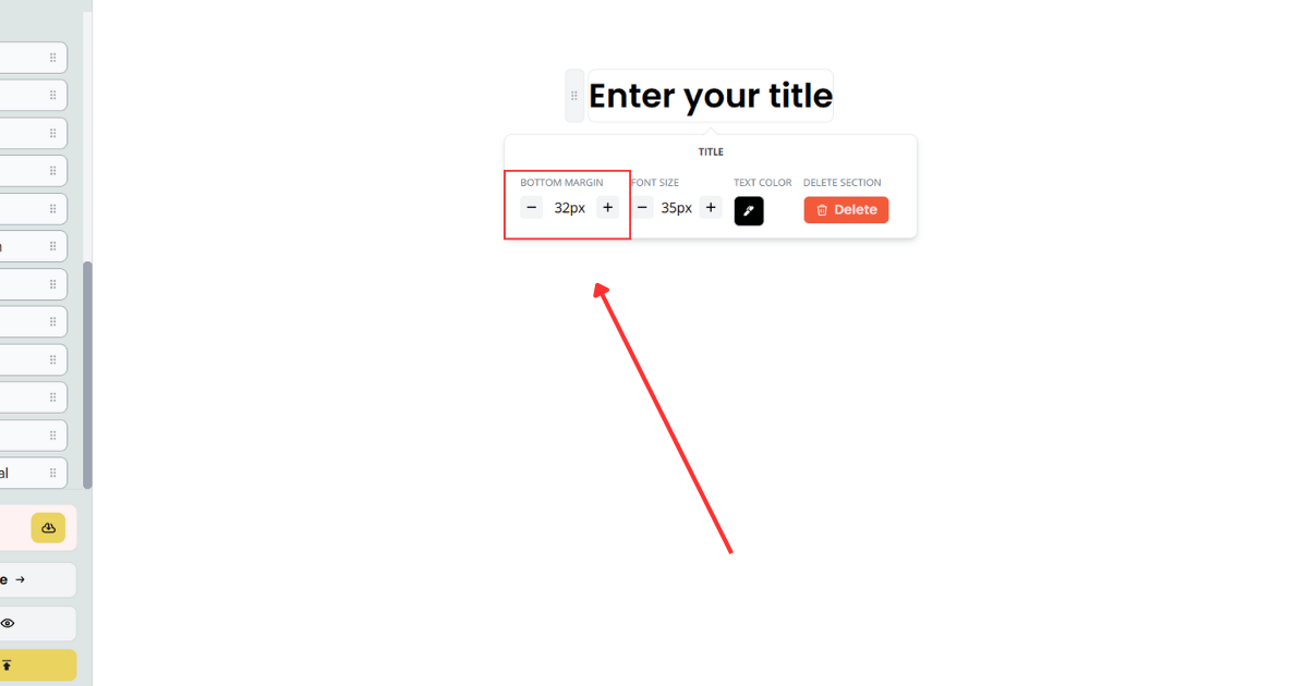 Adding spacing to sections