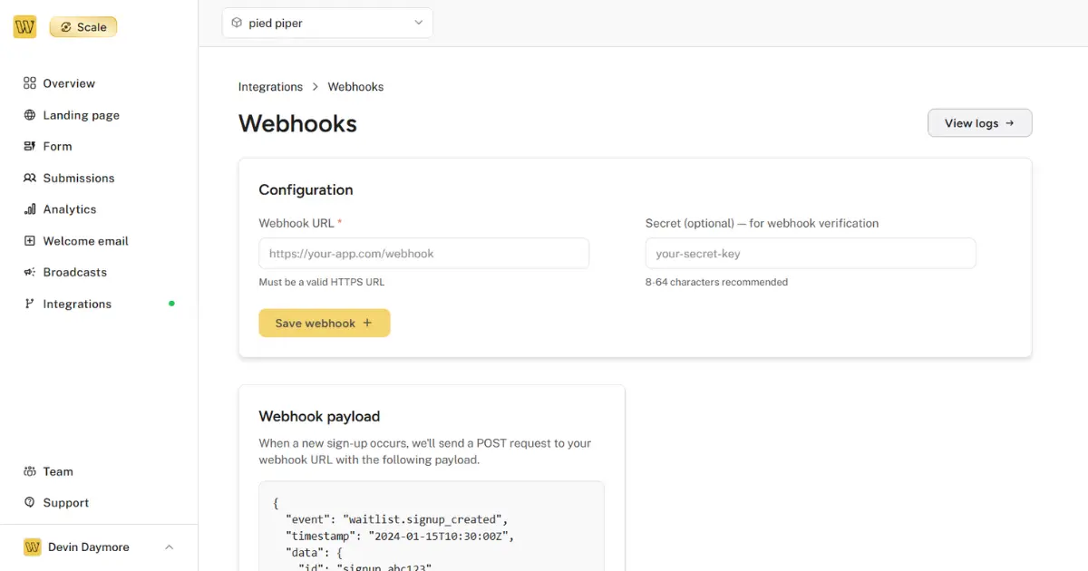 Webhooks overview
