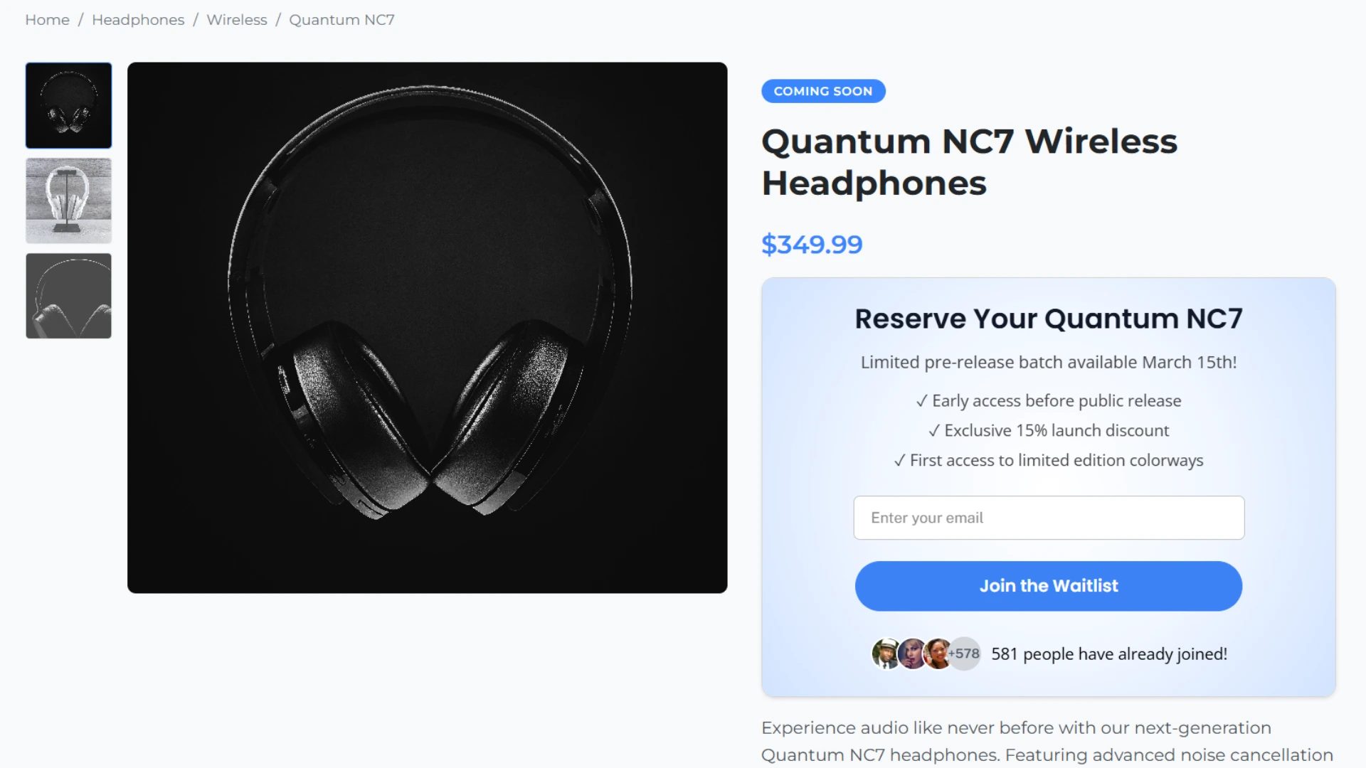 Waitlister form example