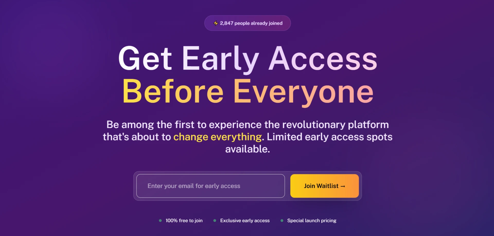 Bold SaaS Launch - SaaS waitlist template