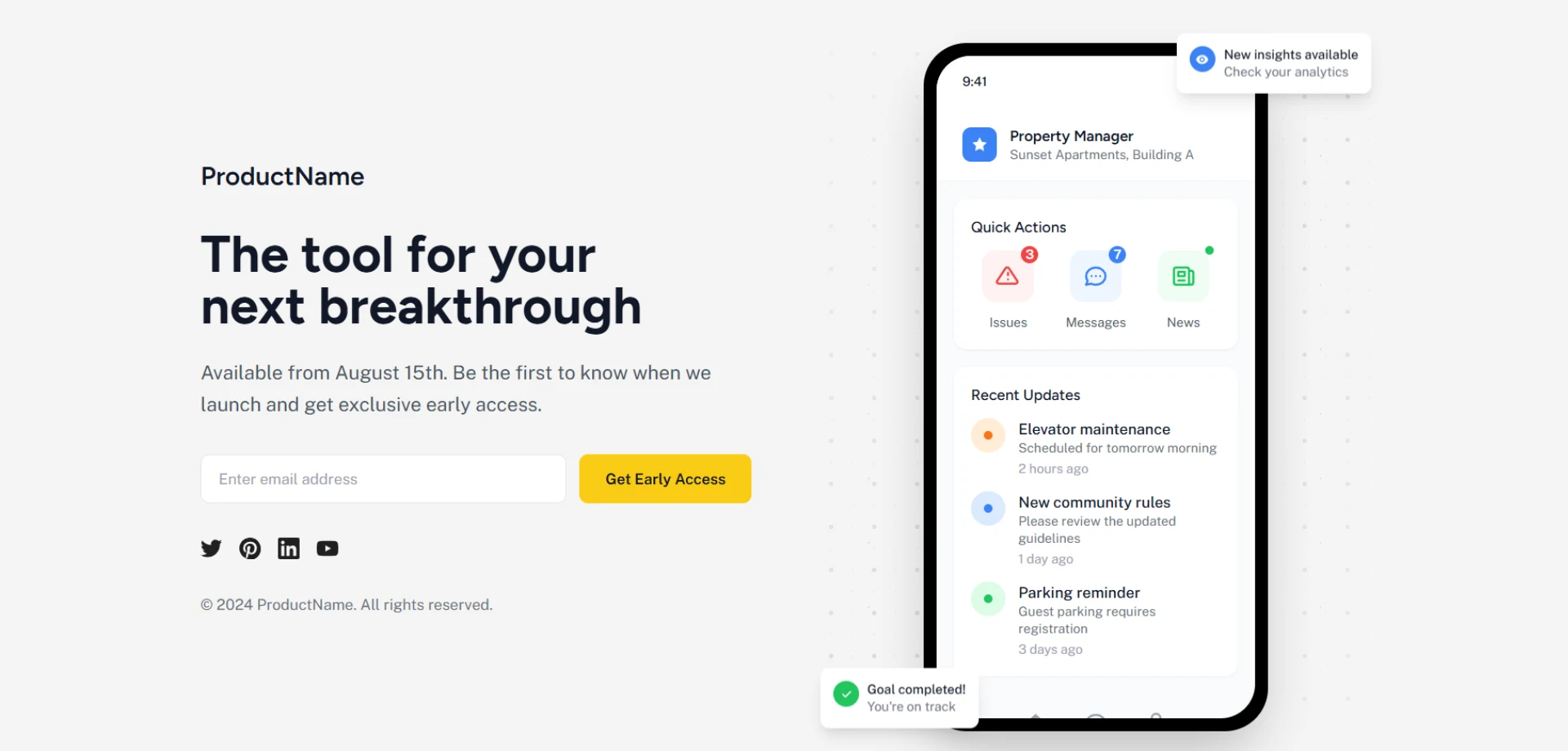 Mobile App Showcase - Mobile apps waitlist template