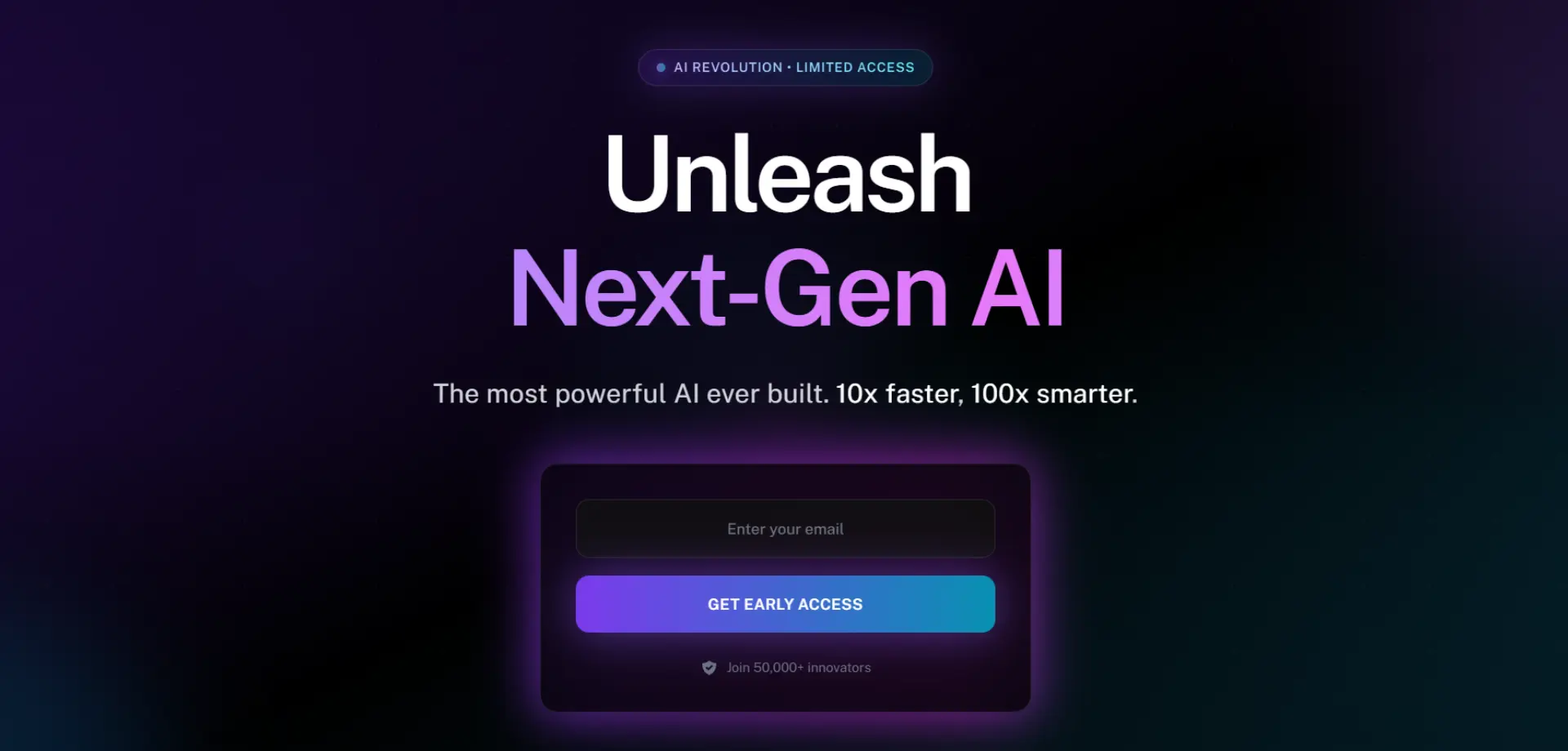 Neural AI Interface - AI tools waitlist template