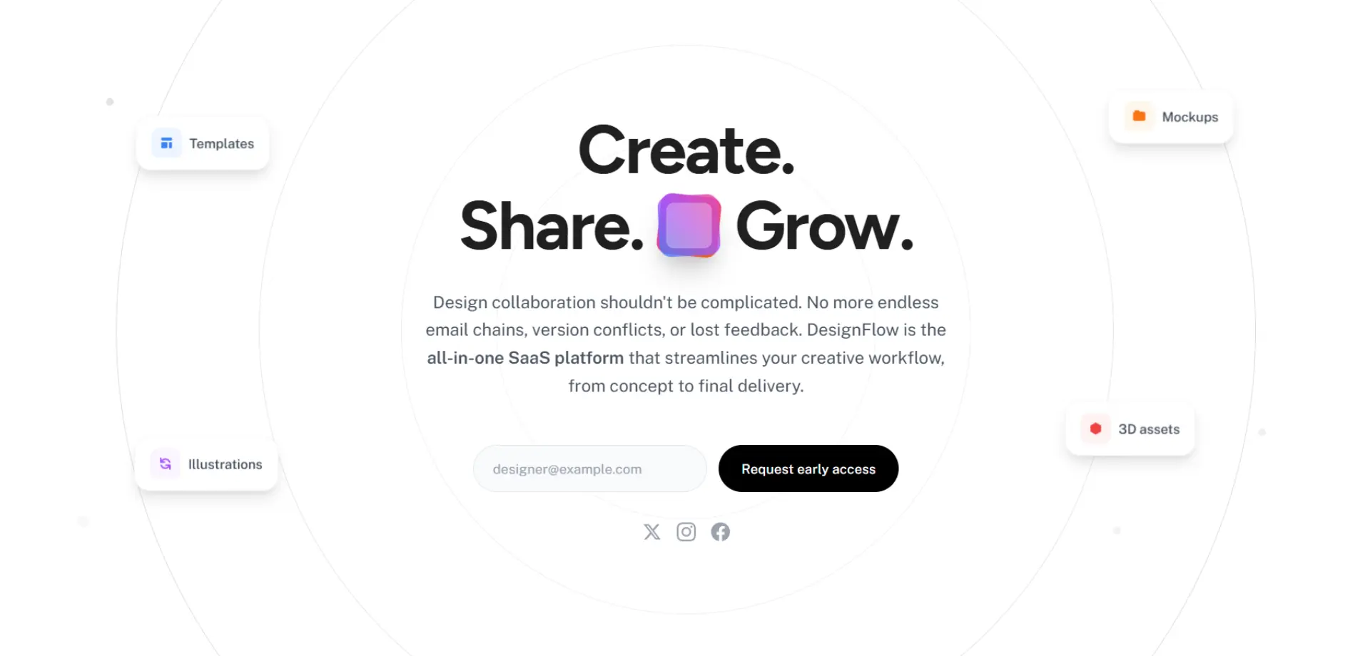 Circular Flow - SaaS waitlist template