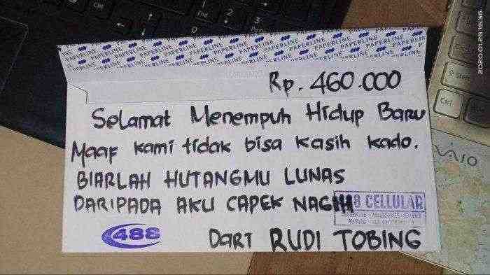 Cerita Dibalik Viralnya Amplop Sumbangan Nikah yang Berisi Tulisan 