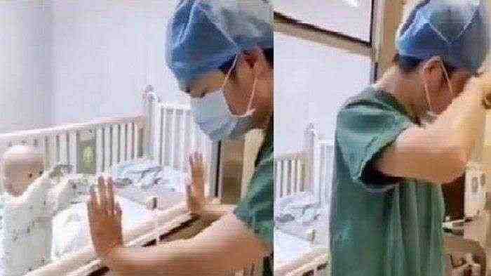 Ayah ini Menangis Tak Bisa Peluk Bayinya Karena Terserang Virus Corona