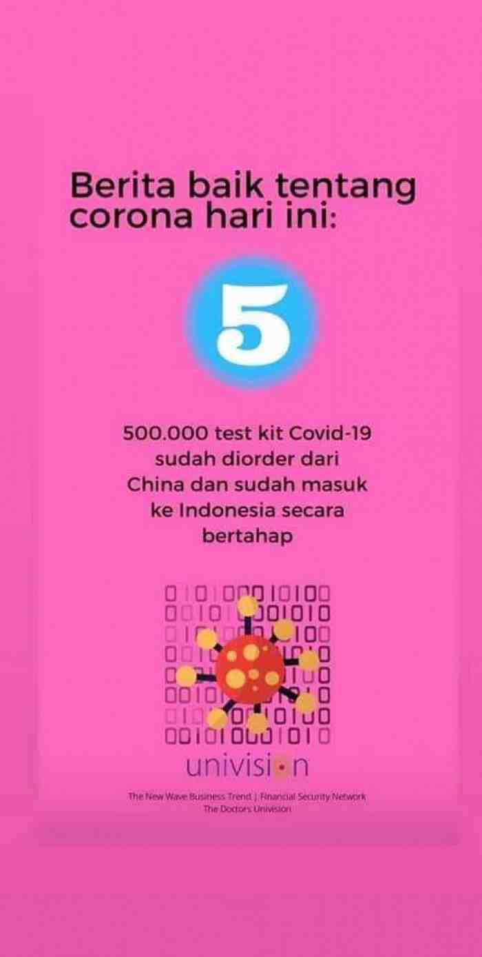 Kabar Baik, Badai Corona Pasti Berlalu, Jangan Panik!!!