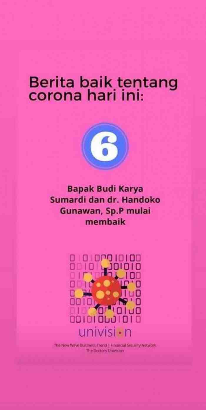 Kabar Baik, Badai Corona Pasti Berlalu, Jangan Panik!!!