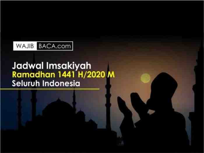 Simak, ini Jadwal Imsakiyah Ramadhan 1441 H di Seluruh Indonesia 