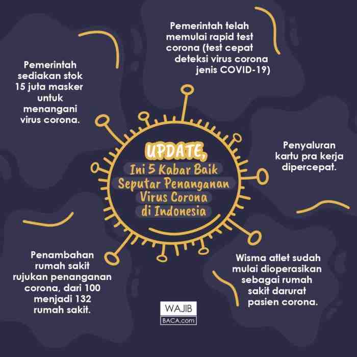 Update, ini 5 Kabar Baik Seputar Penanganan Virus Corona di Indonesia