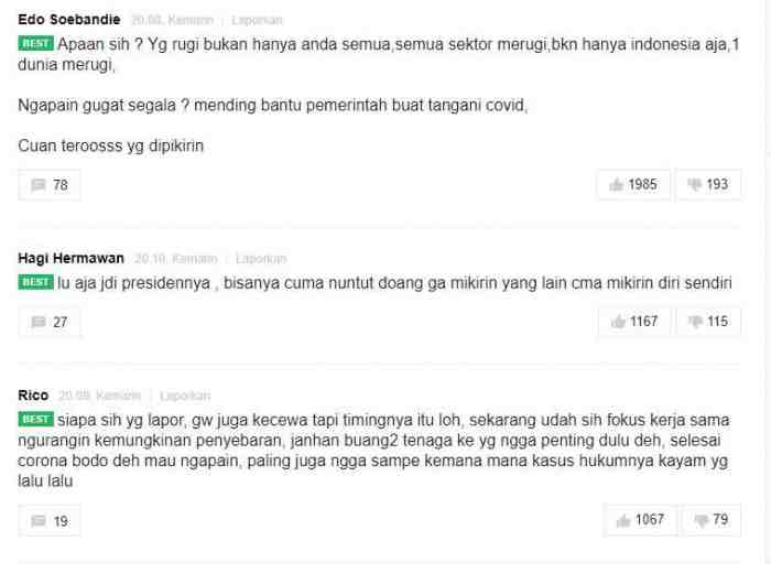 Dinilai Sembrono Tangani Corona, Rakyat Gugat Presiden Jokowi ke Pengadilan