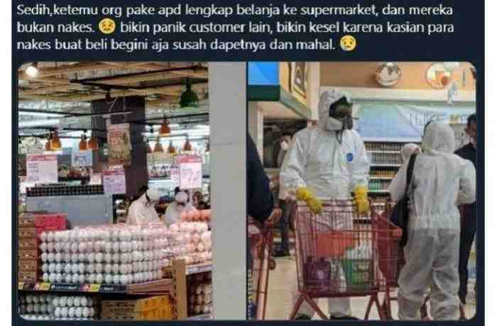 Miskin Empati, Pasutri Belanja Pakai APD Ditegur Malah Ngeyel 