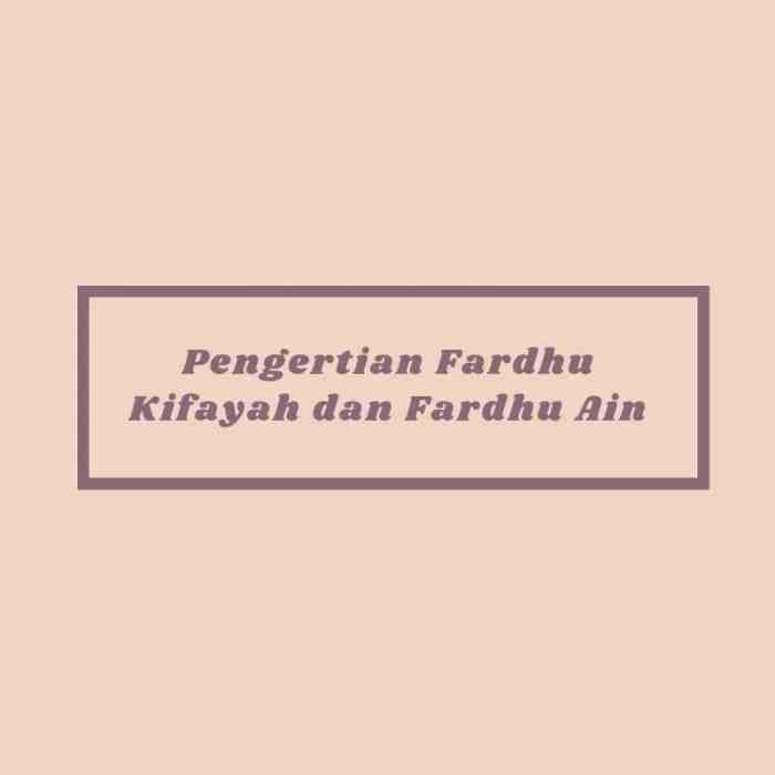 Pengertian Fardhu Kifayah dan Fardhu Ain