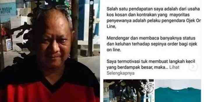 Terdampak Corona, Pria ini Bantu Gratiskan Biaya Kontrakan untuk Ojol