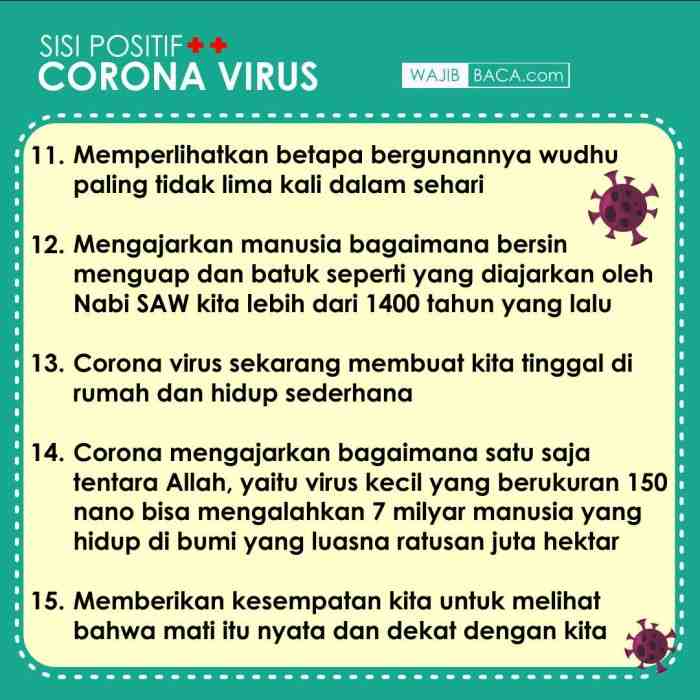 Sisi Positif Virus Corona yang Harus Kita Syukuri