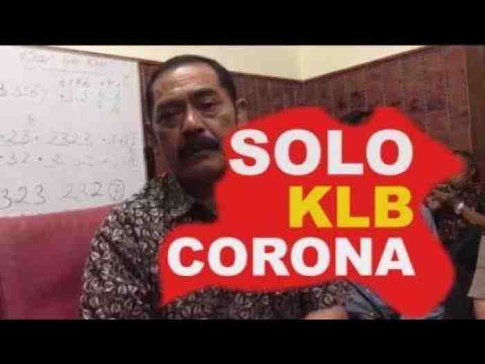 Solo Nyatakan KLB Corona, Sekolah dan Tempat Wisata Ditutup