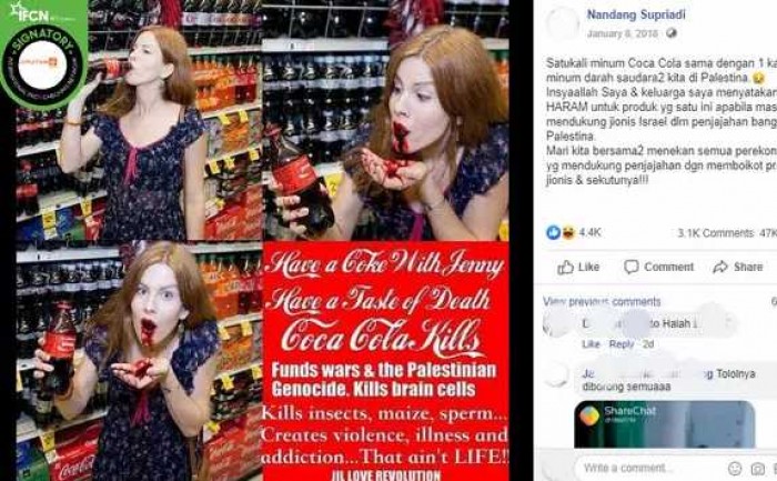 Minum Coca-Cola Sama dengan `Minum Darah` Warga Palestina, Benarkah?