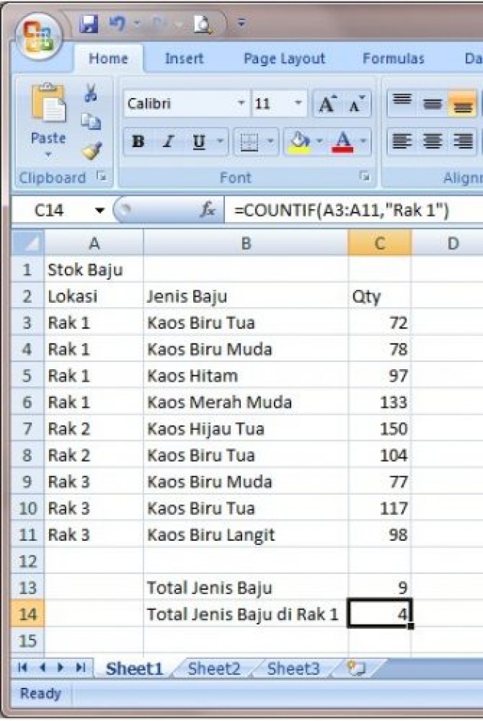21 Rumus Dasar Excel Beserta Contohnya