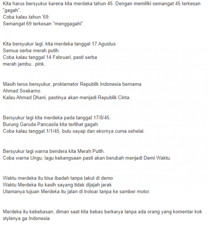Kumpulan Kata Kata Kemerdekaan Indonesia Kumpulan Kata Kata Kemerdekaan Indonesia