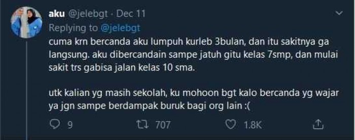 Tragis, Siswi SMA ini Lumpuh Akibat Bercandaan Teman yang Kelewatan